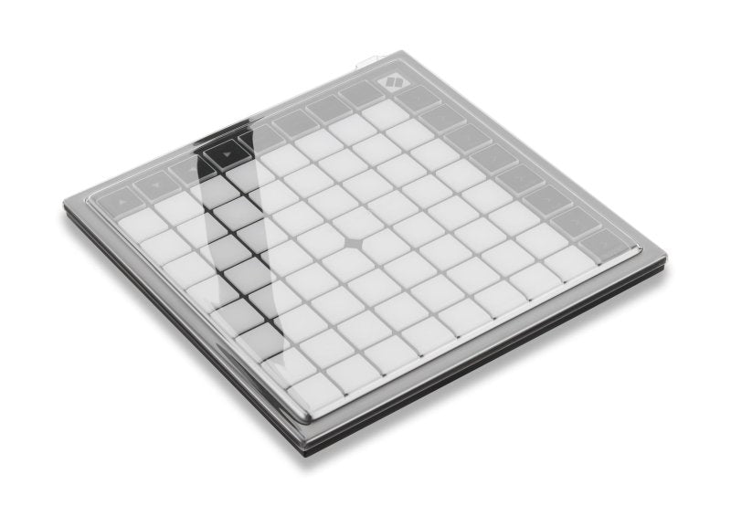 Decksaver cover for Novation Launchpad X producer controller, protective plastic case designed for easy fitting and durability.