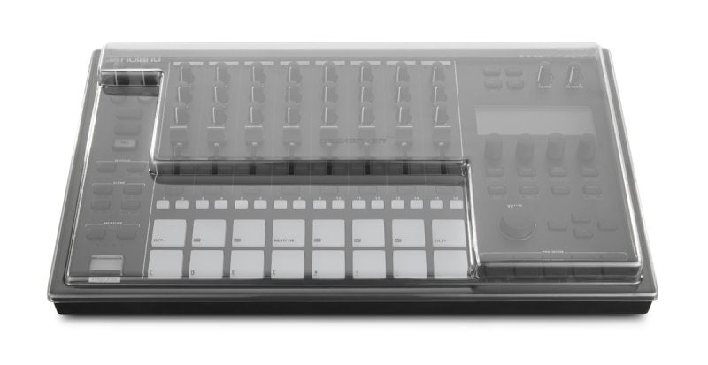 Decksaver Roland MC-707 cover for groovebox protects the device with a clear plastic protective case.