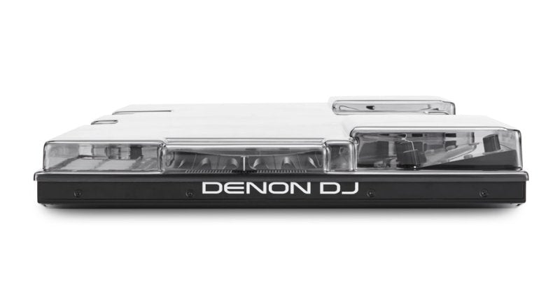 Decksaver cover for Denon DJ MCX8000 DJ controller, transparent protective cover with custom fit for equipment safety.