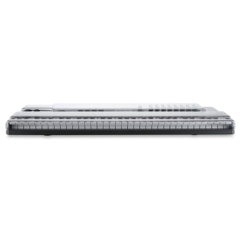 Decksaver smoked clear cover for Akai MPK261 keyboard controller showing transparent plastic with branding details