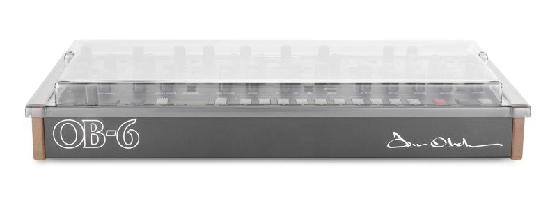 Decksaver cover for Dave Smith Instruments OB-6 desktop synthesizer, protective plastic case for the synth unit.