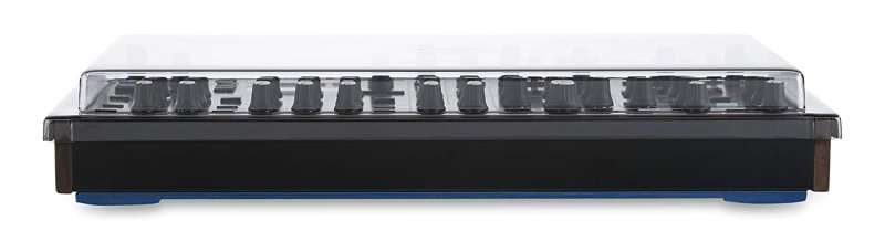 Decksaver polycarbonate cover fitting the Novation Peak analog synthesizer, protecting the synth’s top and controls.