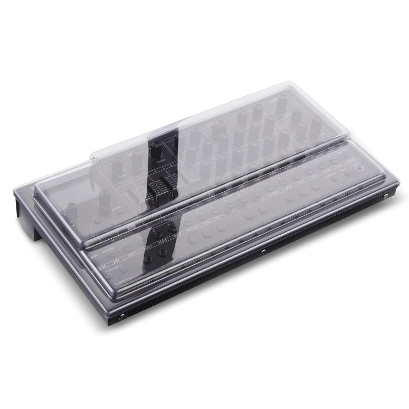 Decksaver cover for Roland SH-4d synthesizer, durable protective plastic case designed to shield the device from dust and damage.