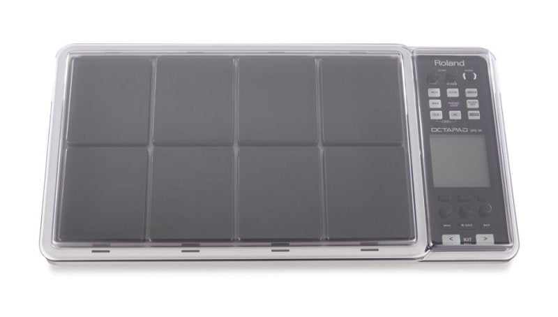Decksaver Roland Octapad SPD-30 drum sample pad cover, durable black protective cover for electronic percussion instrument.