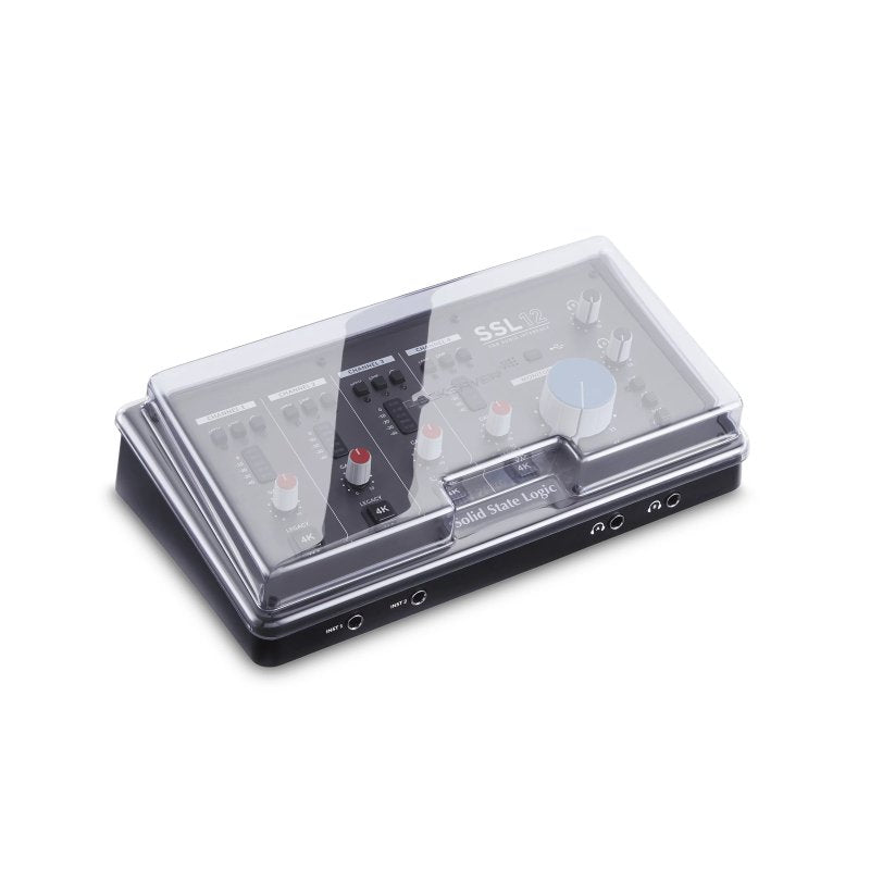 Decksaver SSL 12 producer controller cover for Solid State Logic SSL 12 mixer, durable protective plastic for studio equipment.