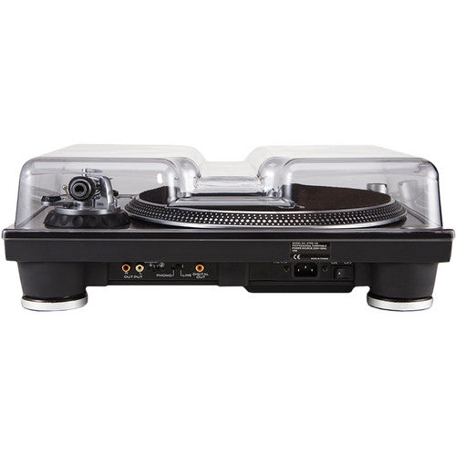 Decksaver smoked and clear cover for Stanton STR8.150 and ST.150 turntables, protecting the equipment from dust and damage.