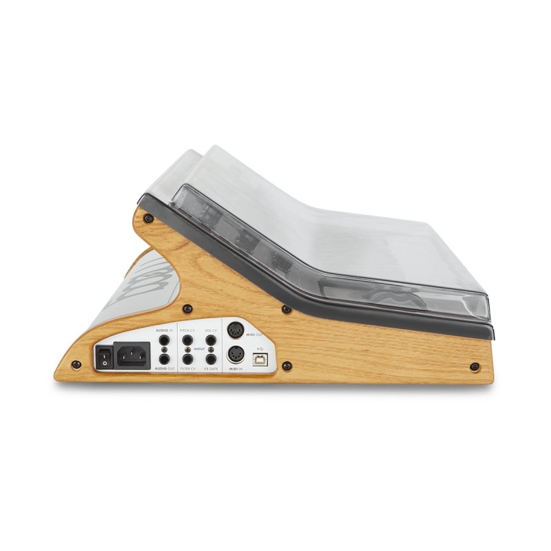 Decksaver synth cover for Moog Subsequent 25 and Sub Phatty, clear protective cover for synthesizer hardware.