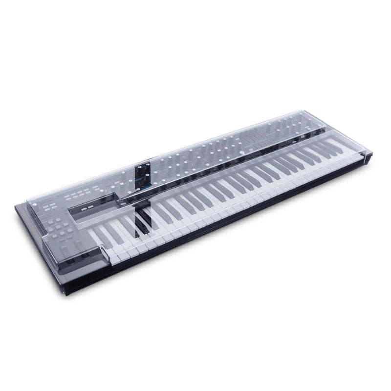 Decksaver soft-fit cover for Novation Summit synthesizer, designed to protect the keyboard from dust and damage.