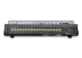 Decksaver smoked clear cover for Roland TR-808 drum machine, custom-fit groovebox protection, durable plastic material.