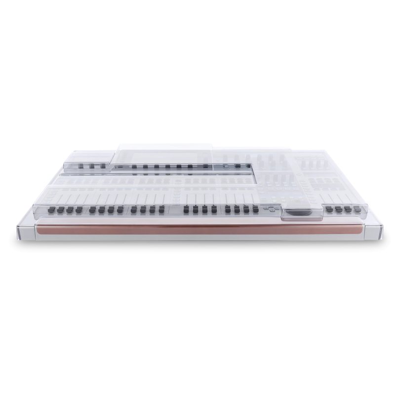 Decksaver Behringer Wing pro audio mixer cover protecting the mixer from dust and damage. Durable, clear plastic design.