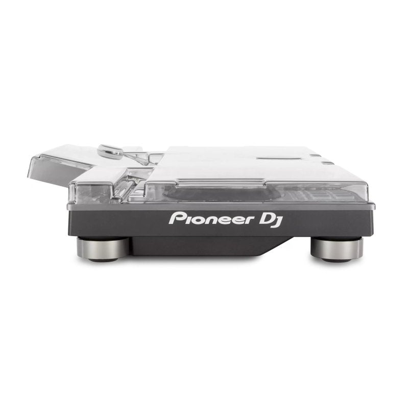 Decksaver DJ controller cover for Pioneer DJ XDJ-RX3, clear protective plastic case with custom fit for XDJ-RX3.