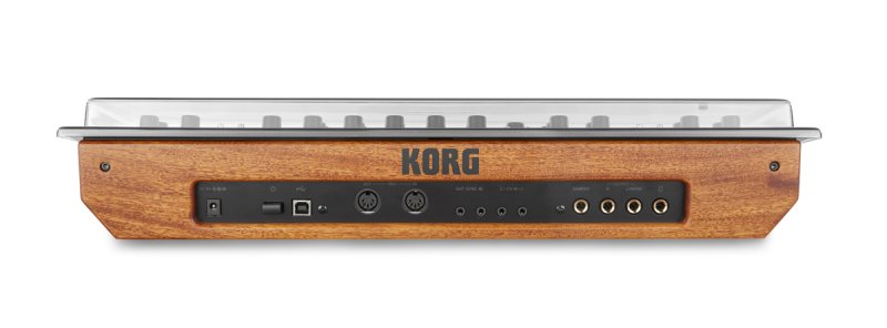 Decksaver Korg Minilogue XD synthesizer cover protecting the module from dust and damage.