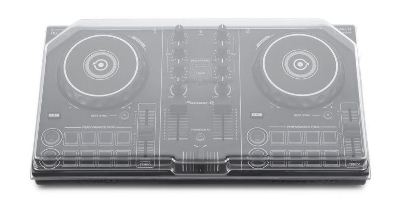 Decksaver Pioneer DDJ-200 DJ controller cover made of durable plastic for protection and safety.