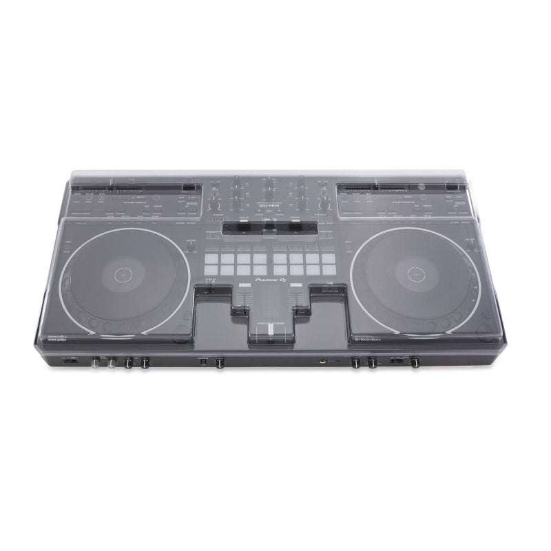Decksaver cover for Pioneer DJ DDJ-REV5 DJ controller, protective plastic cover shown on the device.