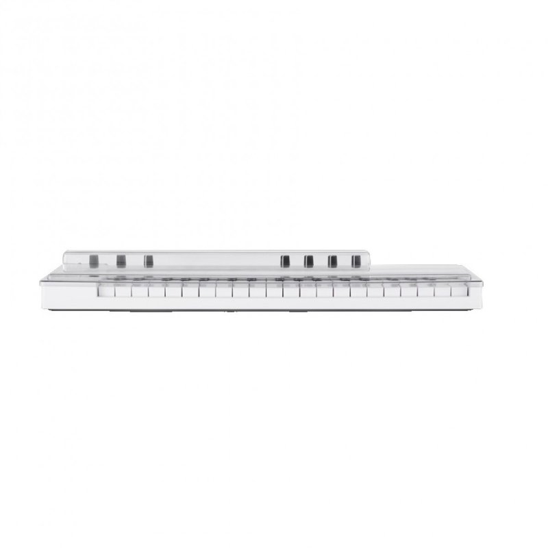 Decksaver Arturia Keystep 37 keyboard cover in light edition, protective plastic cover on a MIDI keyboard.