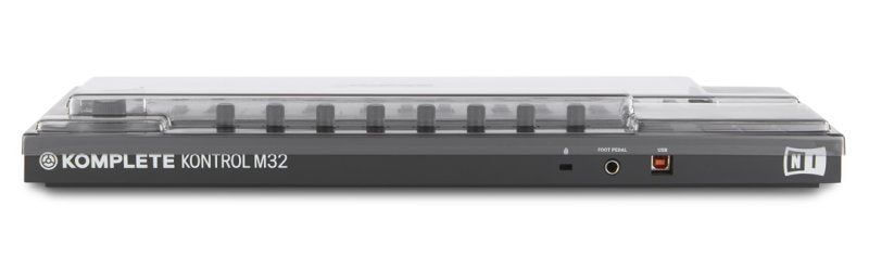Decksaver Native Instruments Kontrol M32 keyboard cover, clear protective plastic cover for DJ and music production gear.