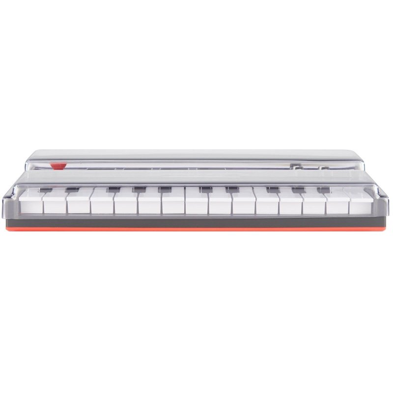 Decksaver hard cover for Akai MPK Mini Play keyboard, light edition, protecting the keyboard with a transparent, durable cover.