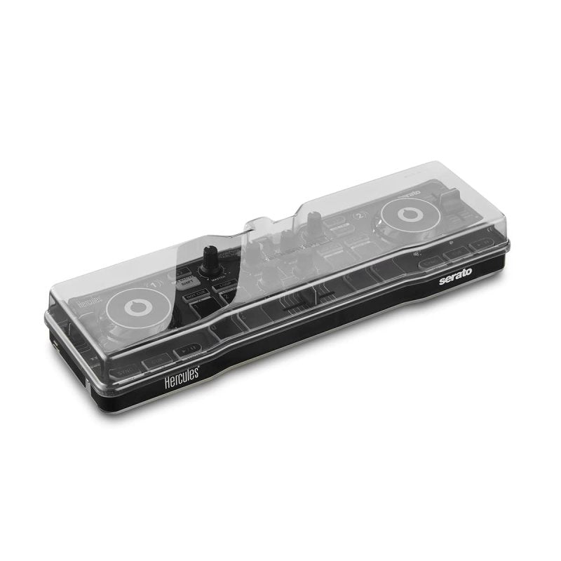 Decksaver cover for Hercules DJControl Starlight DJ controller, protective transparent plastic case, designed for secure storage.