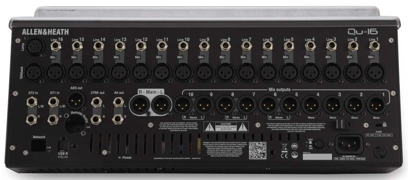 Decksaver Pro Cover for Allen & Heath QU16 digital mixer, durable protective cover for pro audio equipment.