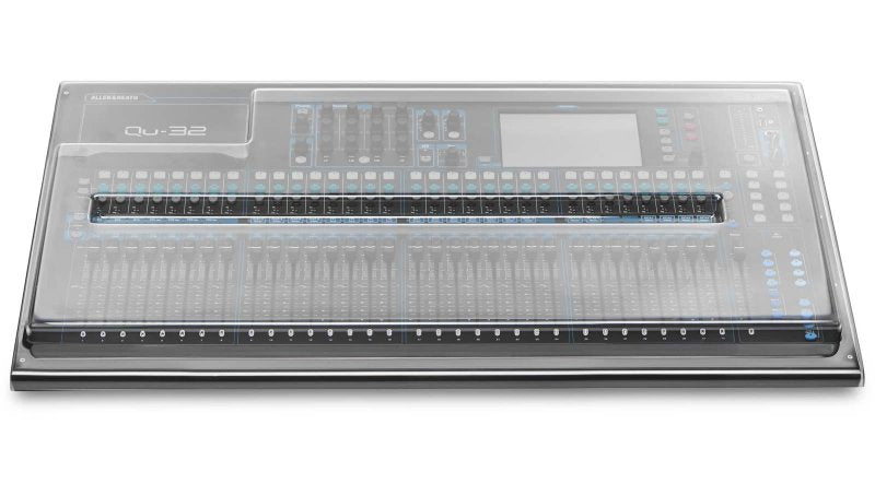 Decksaver Cover for Allen & Heath QU-32 Mixer (Smoked/Clear) 