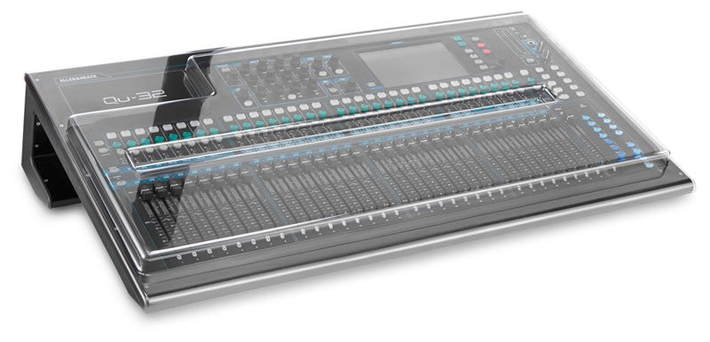 Decksaver Cover for Allen & Heath QU-32 Mixer (Smoked/Clear) 