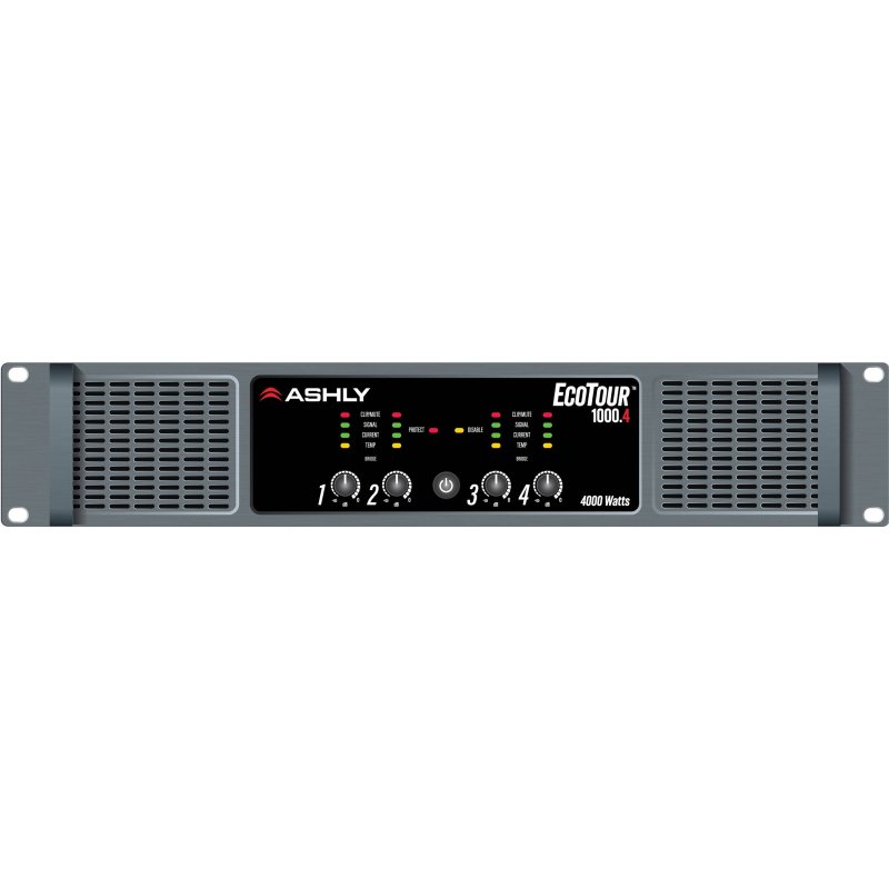 Ashly ECOTOUR-1000.4 High-Efficiency 4-Channel 4000W Touring Amplifier 
