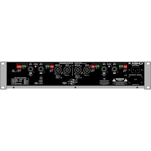 Ashly ECOTOUR-1000.4 High-Efficiency 4-Channel 4000W Touring Amplifier 