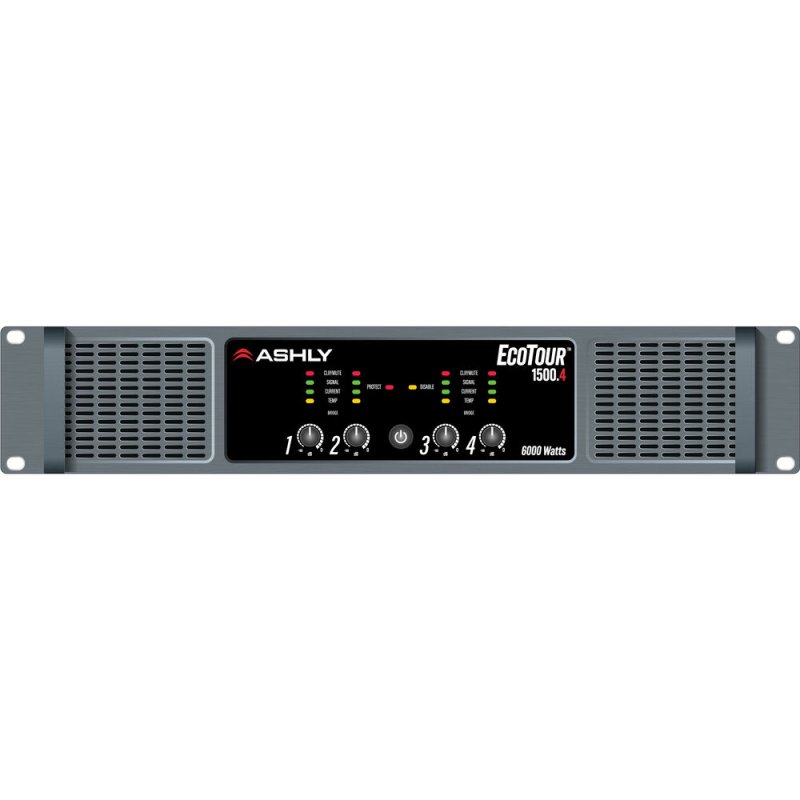 Ashly ECOTOUR-1500.4 High-Efficiency 4-Channel 6000W Touring Amplifier 