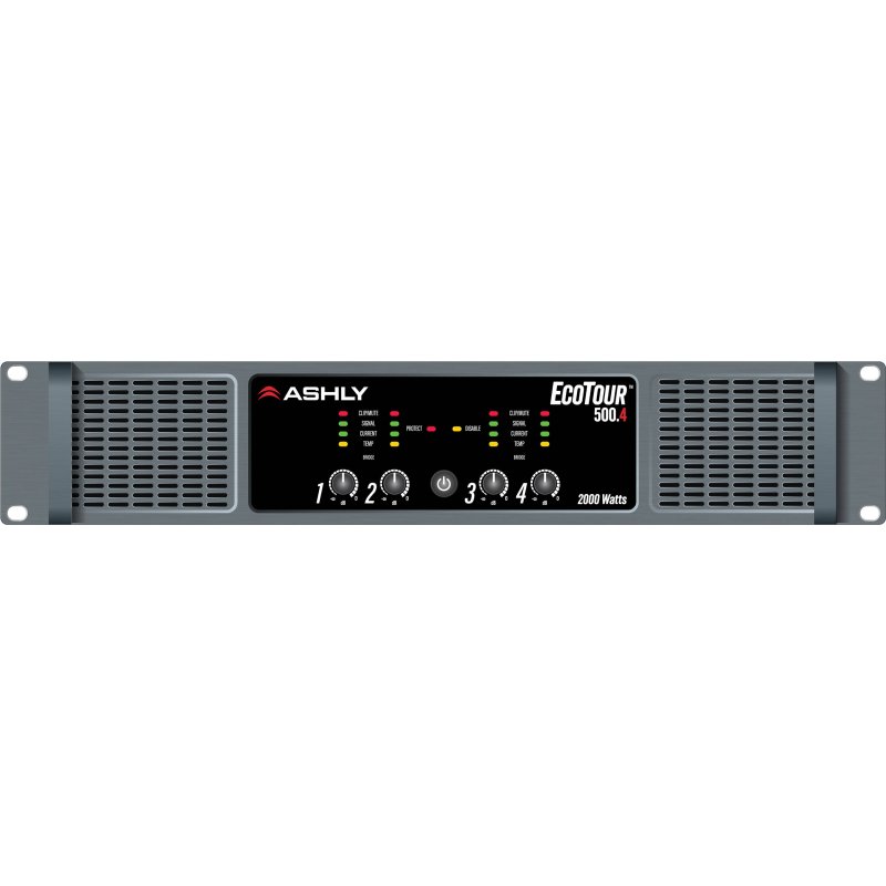 Ashly ECOTOUR-500.4 High-Efficiency 4-Channel 2000W Touring Amplifier 