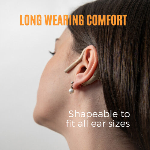 Point Source EO-7LH-TRS-BR Embrace Omnidirectional On-ear Lavalier Microphone For 2.4 GHz Wireless High Sensitivity, Brown 