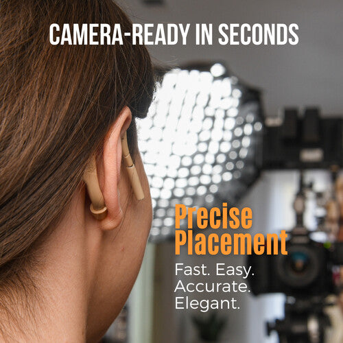 Point Source EO-7LH-TRS-BR Embrace Omnidirectional On-ear Lavalier Microphone For 2.4 GHz Wireless High Sensitivity, Brown