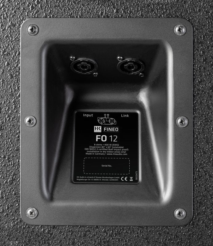 HK Audio FINEO-FO-12-BLK 800-Watt 12" Install Speaker. Black