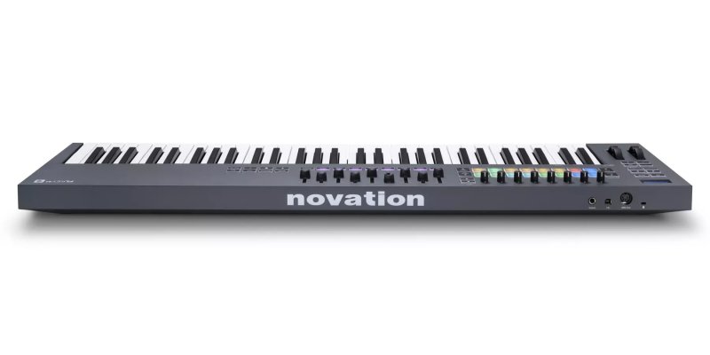 Novation FLKEY-61 61-Key MIDI Controller Keyboard with 16 RGB-backlit Pads, 8 Knobs, 9 Faders, and Pitch Bend 