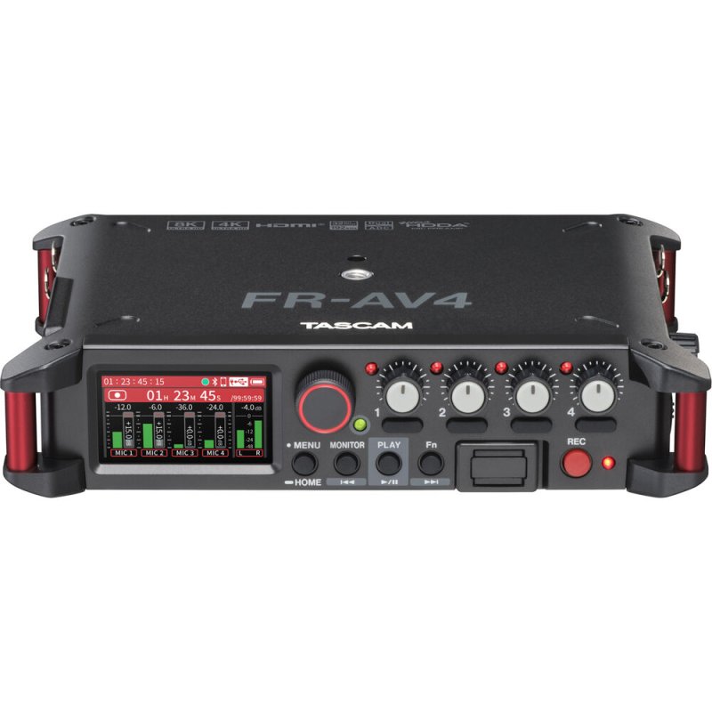 Tascam FR-AV4 4-Channel 32-Bit Float Field Recorder with Mixer, Timecode, and HDMI Sync