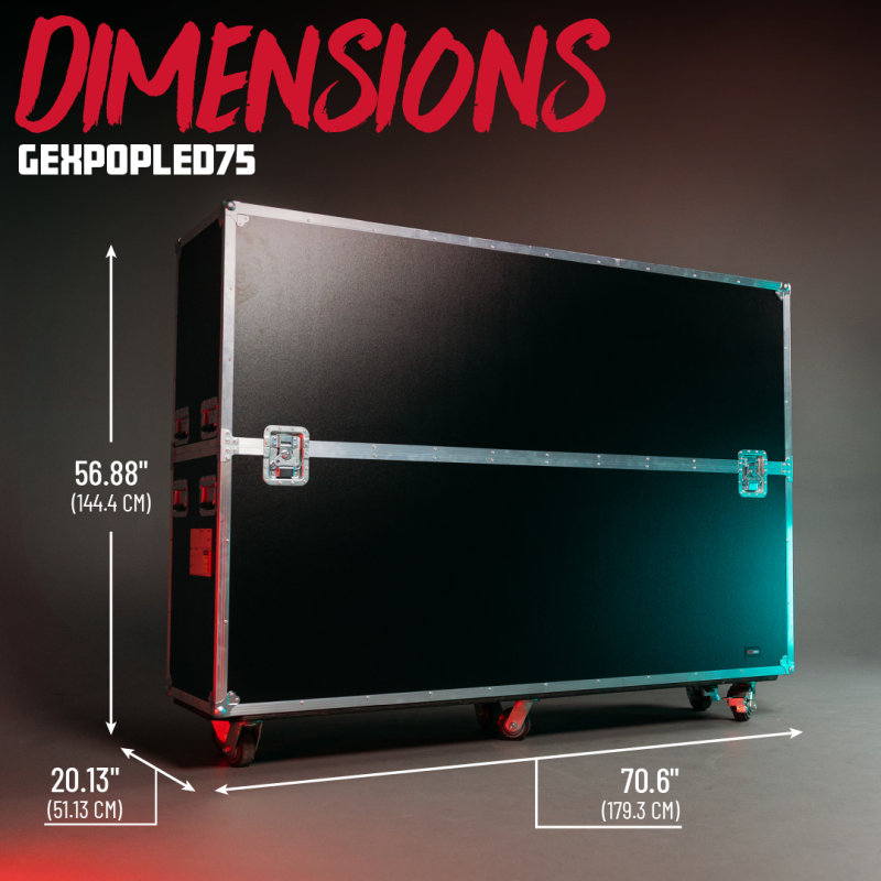 Gator Expo P Series GEXPOPLED75 ATA Case with Piston Lift for /LED Screens in the 75″ Class