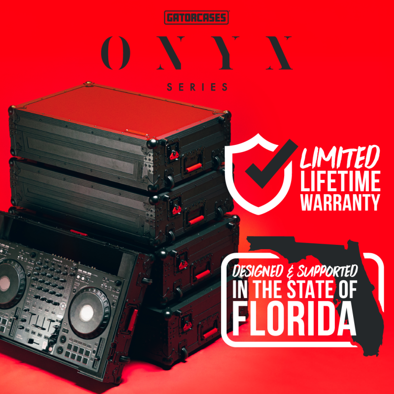 Gator G-ONYX-REV7 ONYX Flight Case for Pioneer DJ DDJ-REV7 DJ Controller, Black on Black 