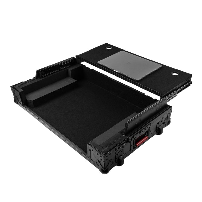 Gator G-ONYXUD-REV7 ONYX Flight Case with Upper Deck Platform for Pioneer DJ DDJ-REV7 DJ Controller, Black on Black 