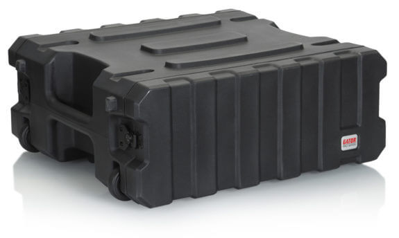 Gator G-PROR-4U-19 4U, 19" Deep Molded Audio Rack W/ Wheels 