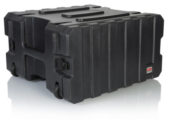 Gator G-PROR-6U-19 6U, 19" Deep Molded Audio Rack W/ Wheels 
