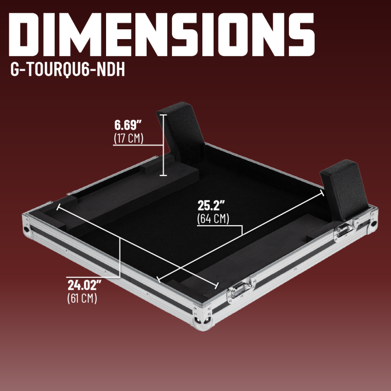 Gator G-TOURQU6-NDH GTOUR Series ATA-Style Road Case for A&H Qu-6 & Qu-6D Dante Mixer 