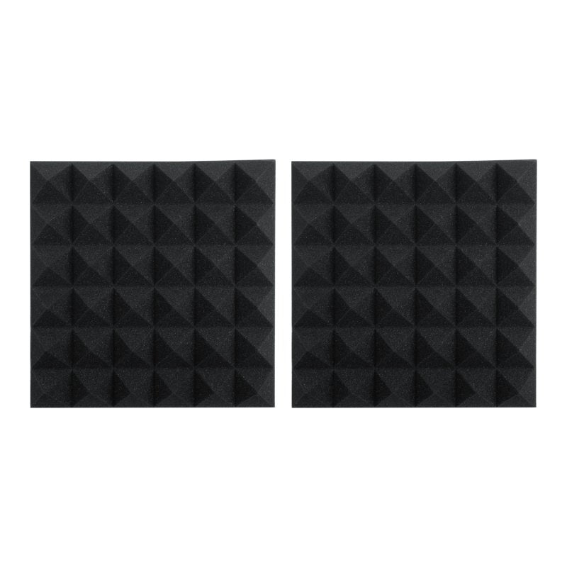 Gator GFW-ACPNL1212PCHA-2PK 2 Pack of Charcoal 12" x 12" Acoustic Pyramid Panel 