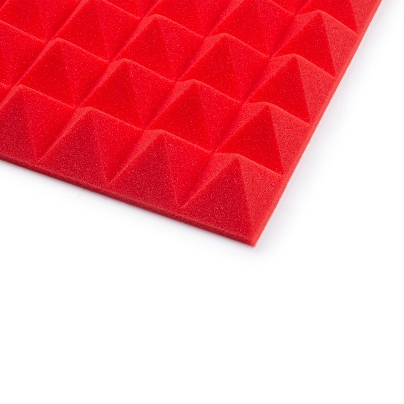 Gator GFW-ACPNL1212PRED-2PK 2 Pack of Red 12" x 12" Acoustic Pyramid Panel