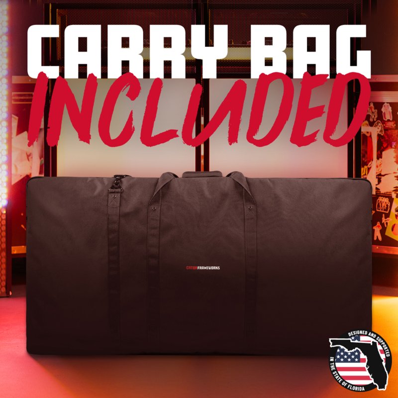 Gator Gfw Djfacade Black Collapsible DJ Facade with Black Scrim, White Scrim, and Carrying Bag 