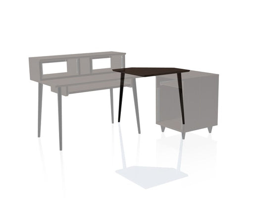 Gator Gfw Elitedeskcrnr Brn Elite Series Furniture Desk Corner Section, Dark Walnut