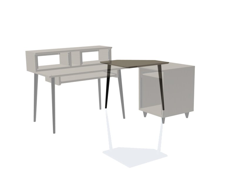 Gator Gfw Elitedeskcrnr Gry Elite Series Furniture Desk Corner Section, Driftwood Grey 