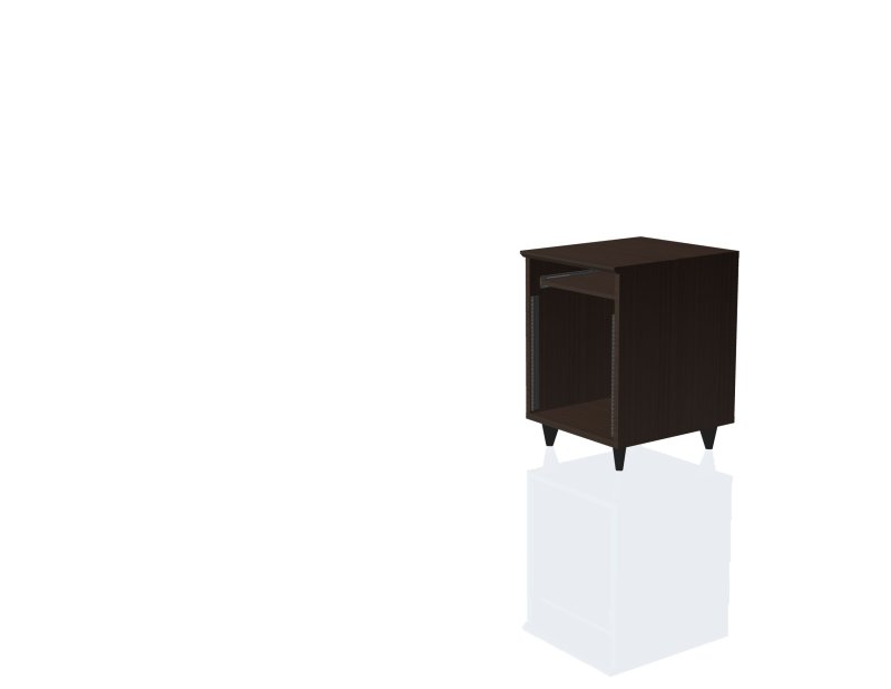 Gator Gfw Elitedeskrk Brn Elite Series Furniture Desk 10U Rack, Dark Walnut