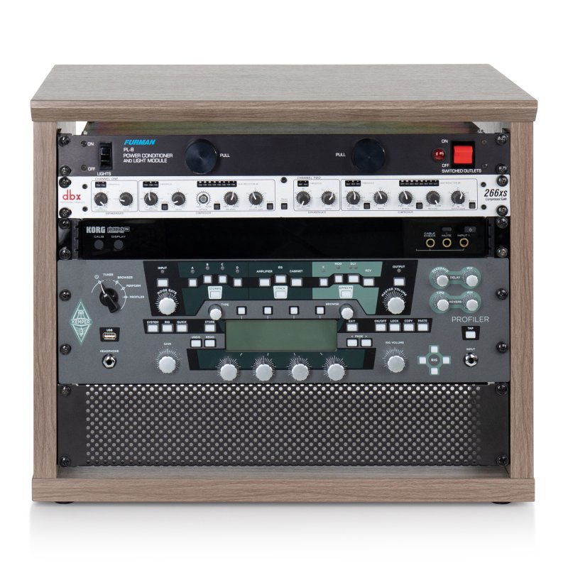 Gator GFW-ELITERK-8U-GRY Elite Series Furniture Desktop 8U Studio Rack, Grey 