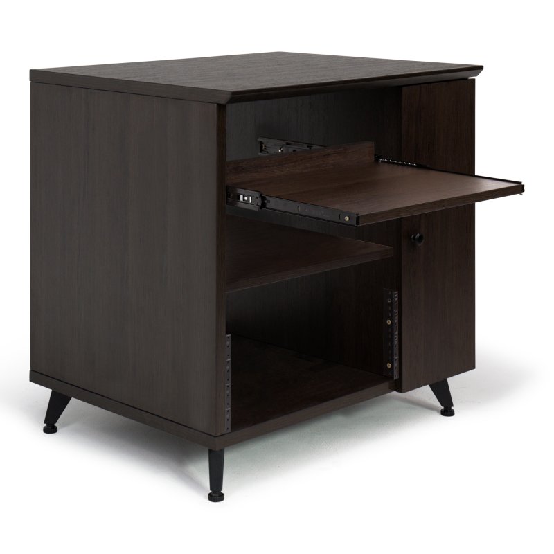 Gator Gfw Elitesidecar Brn Elite Series Sidecar Rack Cabinet With Shelf, Brown 