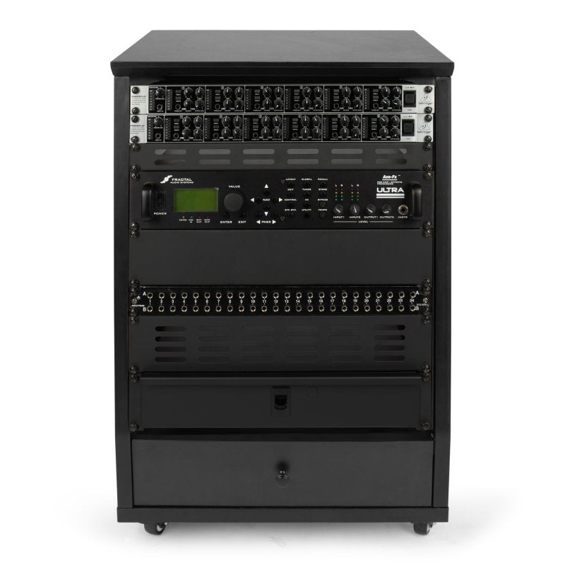 Gator GFW-ELITESTUDIORK12-BLK Elite Angled Studio Rack 12U, Black 