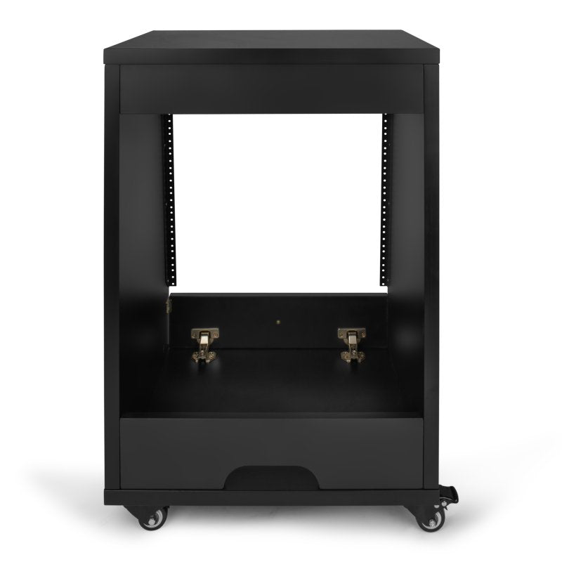 Gator GFW-ELITESTUDIORK12-BLK Elite Angled Studio Rack 12U, Black 